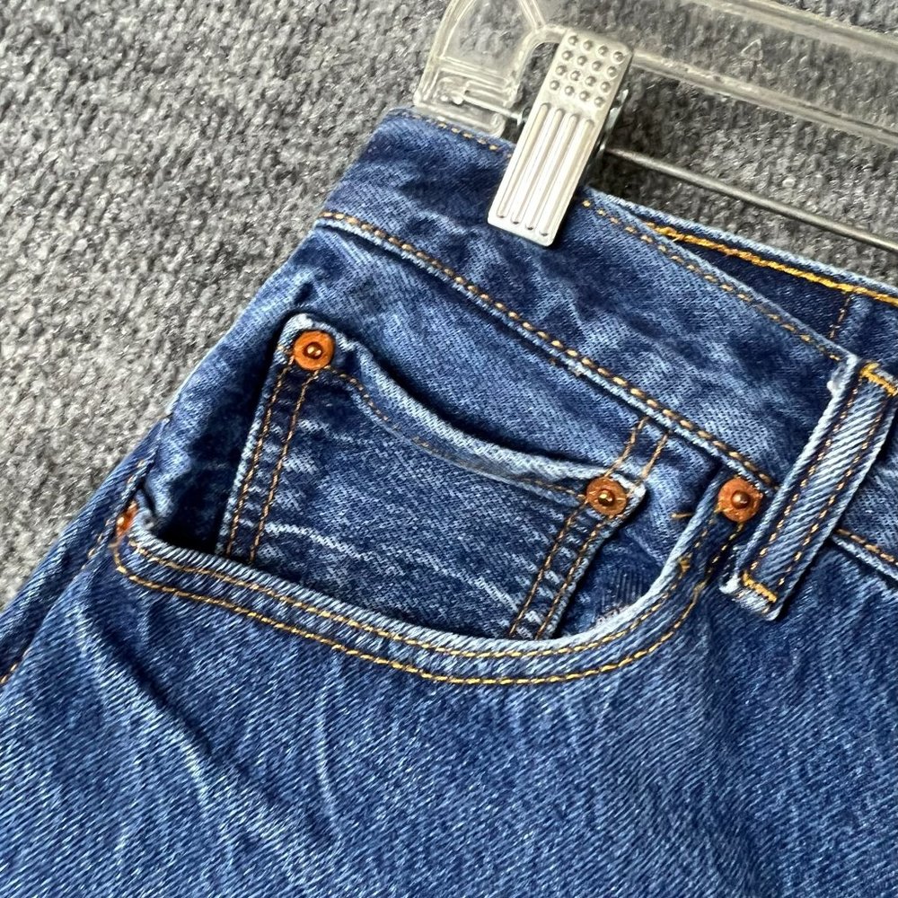 Levis Jeans 501 Men 34 Blue Straight Leg Button Fly Denim High Rise Casual 34x35 - Picture 4 of 11